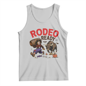 Rodeo Ready Clown Bull Chase Spooky Halloween Gift Tank Top