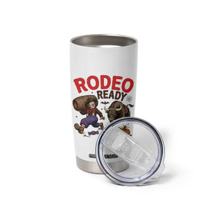 Rodeo Ready Clown Bull Chase Spooky Halloween Gift Tumbler Cup
