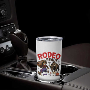 Rodeo Ready Clown Bull Chase Spooky Halloween Gift Tumbler Cup