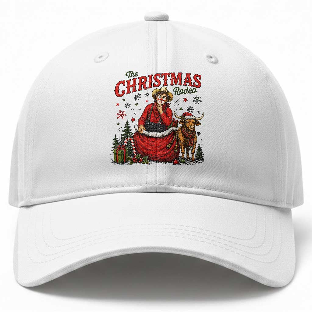 Christmas Rodeo Clown Santa Baseball Cap Funny Western Cowboy Holiday Gift