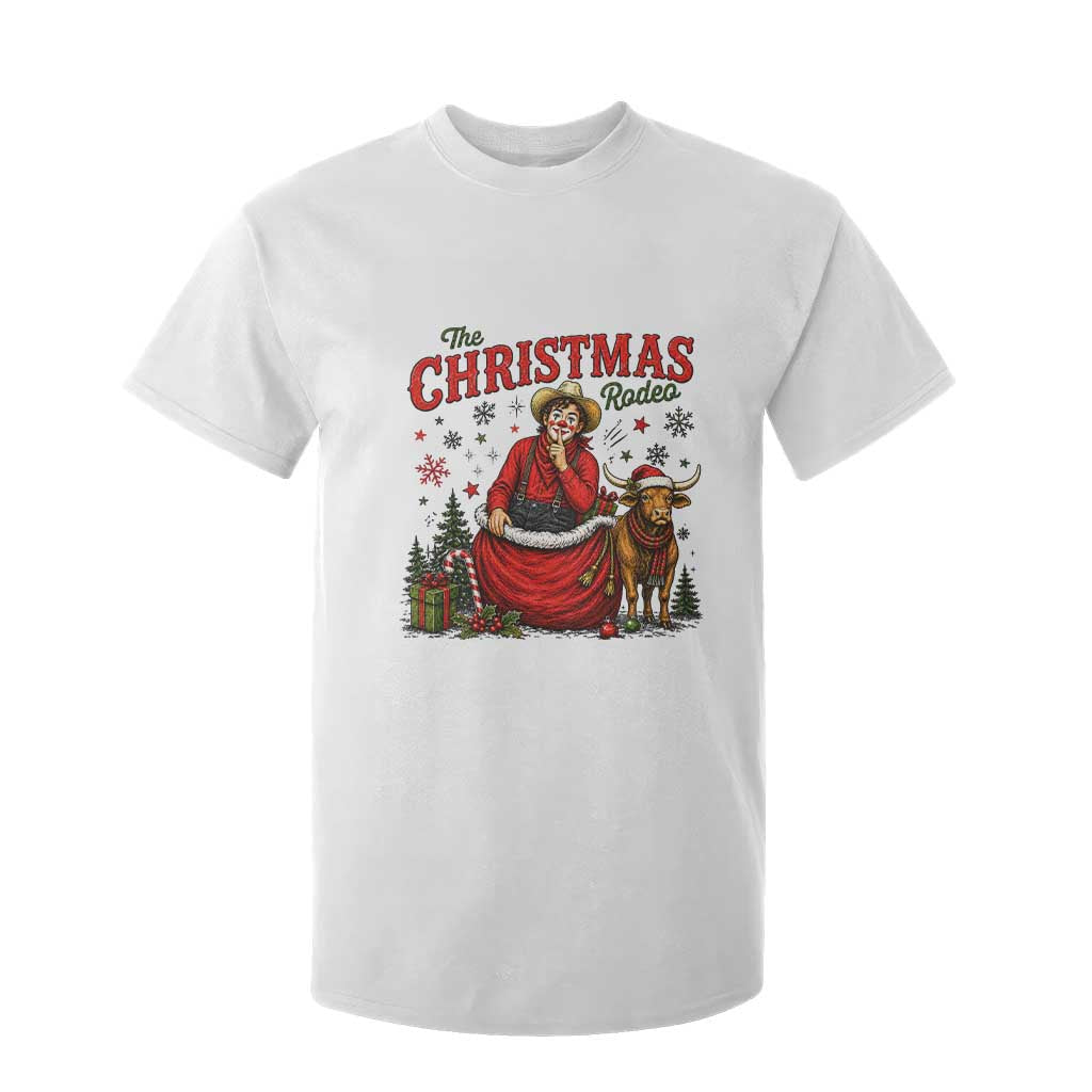 Christmas Rodeo Clown Santa T Shirt For Kid Funny Western Cowboy Holiday Gift