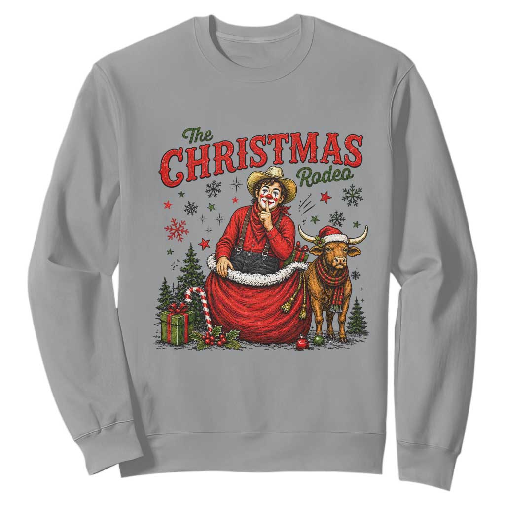 Christmas Rodeo Clown Santa Sweatshirt Funny Western Cowboy Holiday Gift