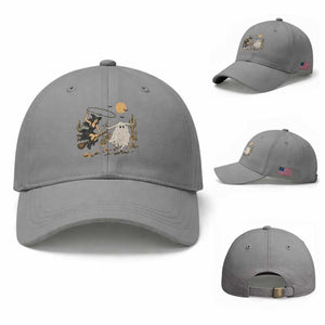 Witch Cowgirl Roping Ghost Longhorn Baseball Cap Spooky Western Halloween Rodeo Gift