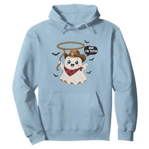 Halloween Spooky Cowboy Ghost 3rd Birthday Hoodie Boo Im Three Western Party Gift
