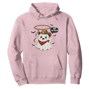 Halloween Spooky Cowboy Ghost 3rd Birthday Hoodie Boo Im Three Western Party Gift
