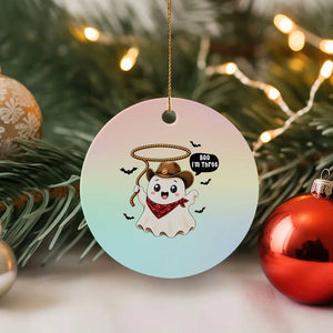 Halloween Spooky Cowboy Ghost 3rd Birthday Ceramic Ornament Boo Im Three Western Party Gift