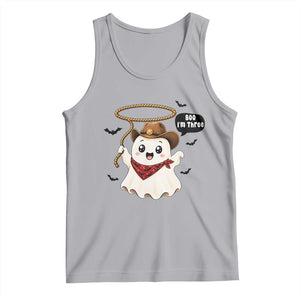 Halloween Spooky Cowboy Ghost 3rd Birthday Tank Top Boo Im Three Western Party Gift