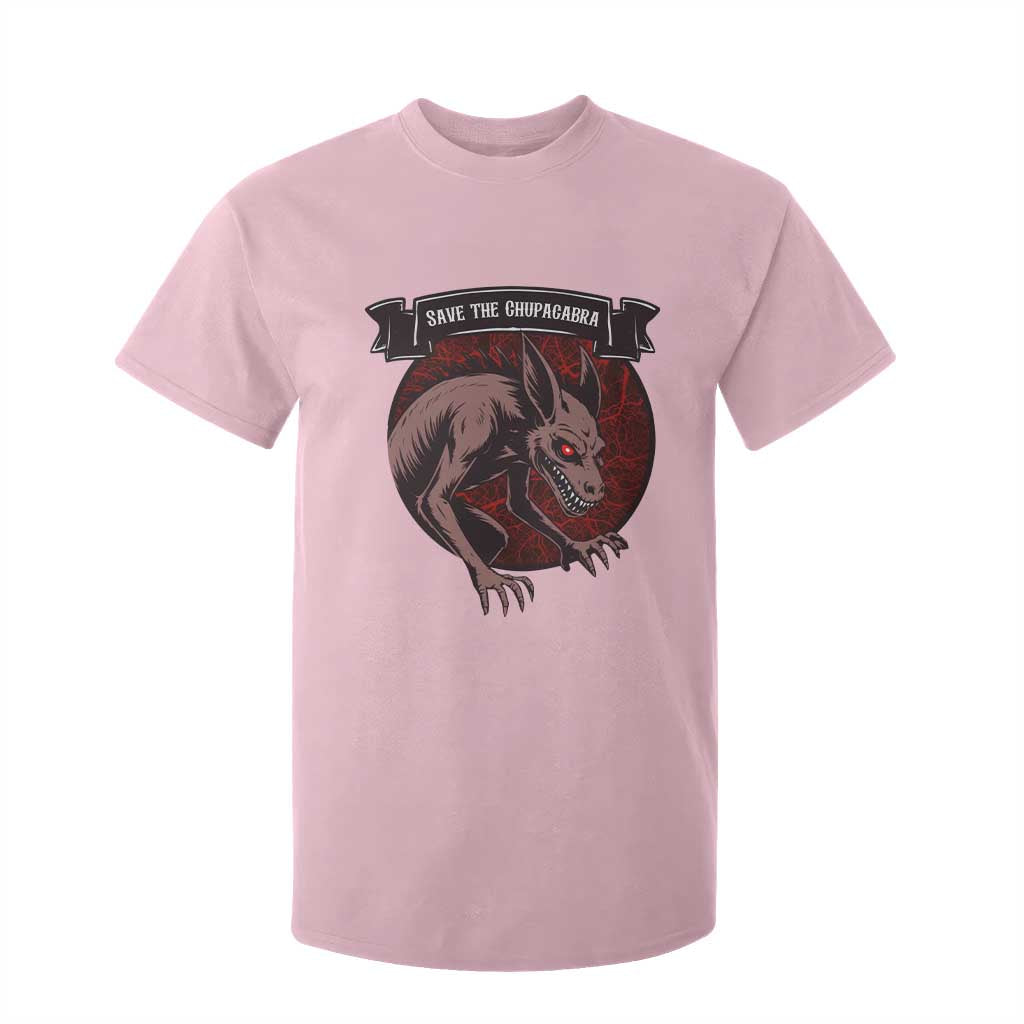Chupacabra T Shirt For Kid Gothic Horror Save The Cryptid Gift TS12 Light Pink Print Your Wear