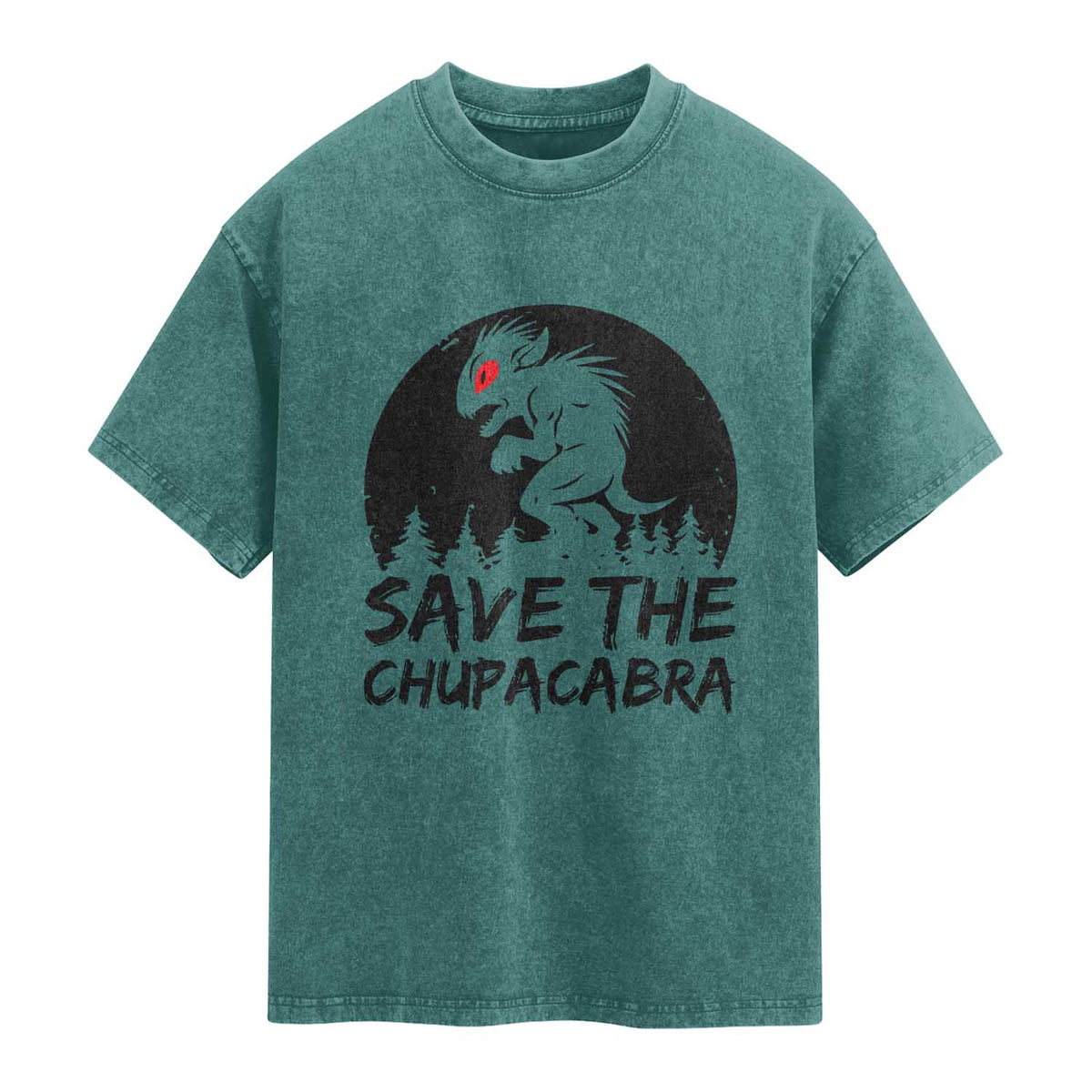 Chupacabra Washed Cotton T-Shirt Funny Cryptid Save The Goat Sucker Gift