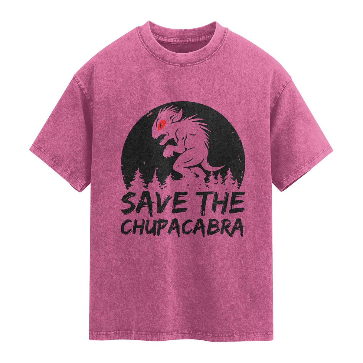 Chupacabra Washed Cotton T-Shirt Funny Cryptid Save The Goat Sucker Gift