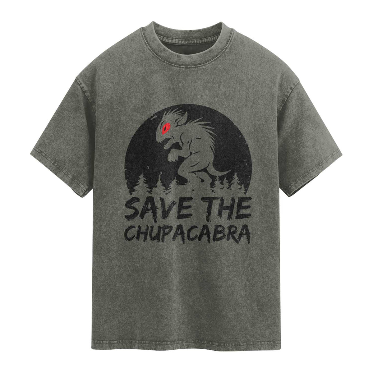 Chupacabra Washed Cotton T-Shirt Funny Cryptid Save The Goat Sucker Gift