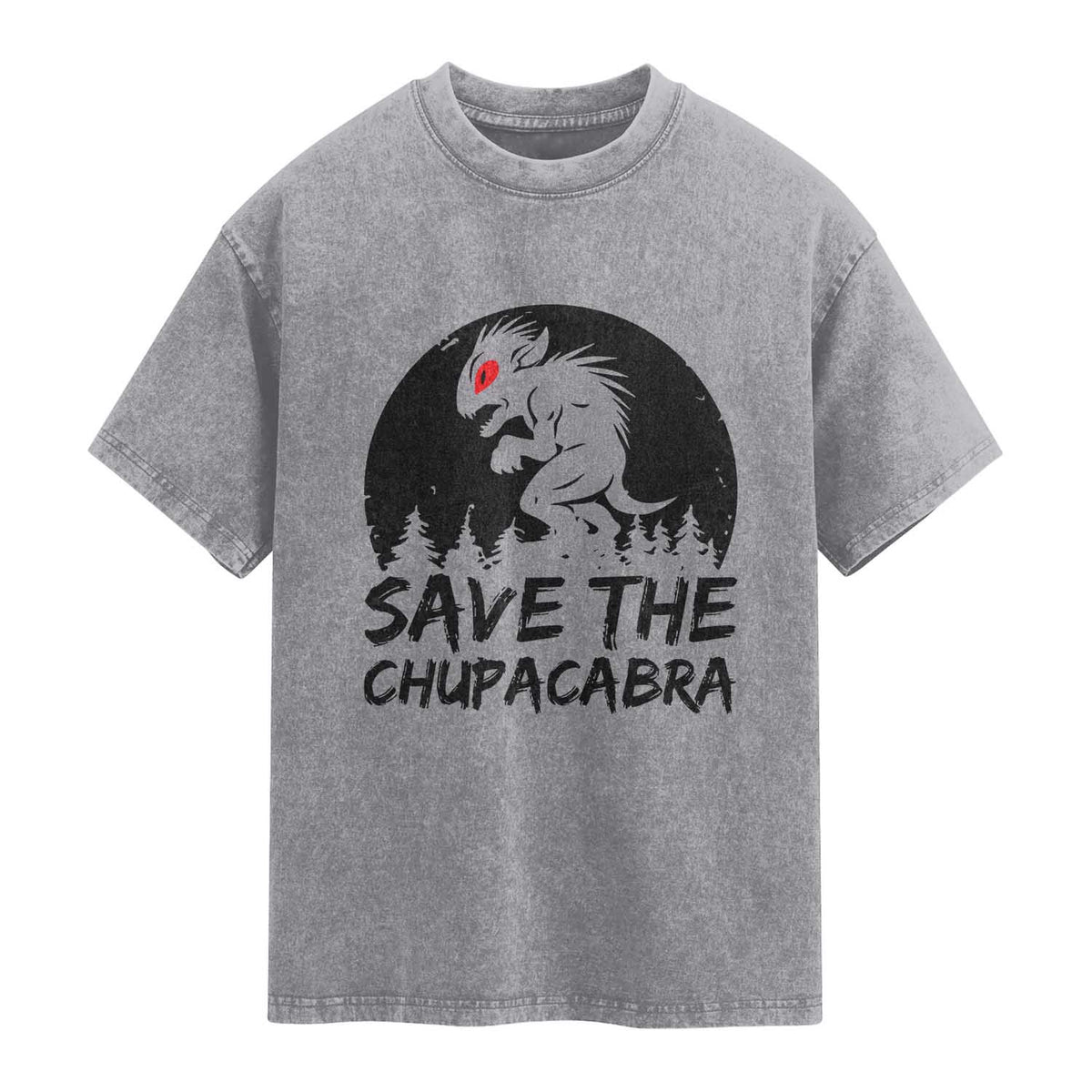 Chupacabra Washed Cotton T-Shirt Funny Cryptid Save The Goat Sucker Gift