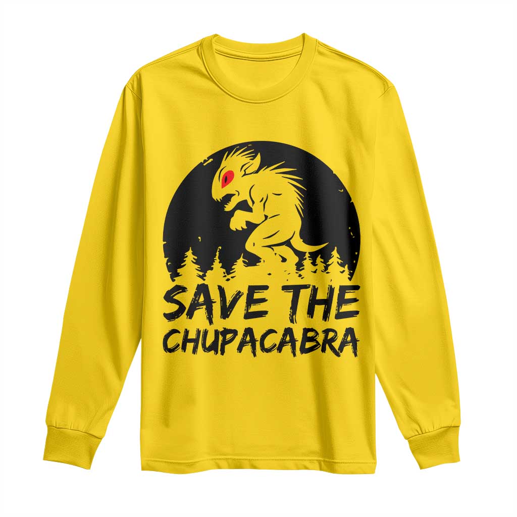 Chupacabra Long Sleeve Shirt Funny Cryptid Save The Goat Sucker Gift TS12 Daisy Print Your Wear