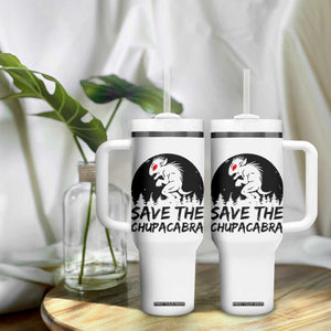 Chupacabra Tumbler With Handle Funny Cryptid Save The Goat Sucker Gift TS12 Print Your Wear
