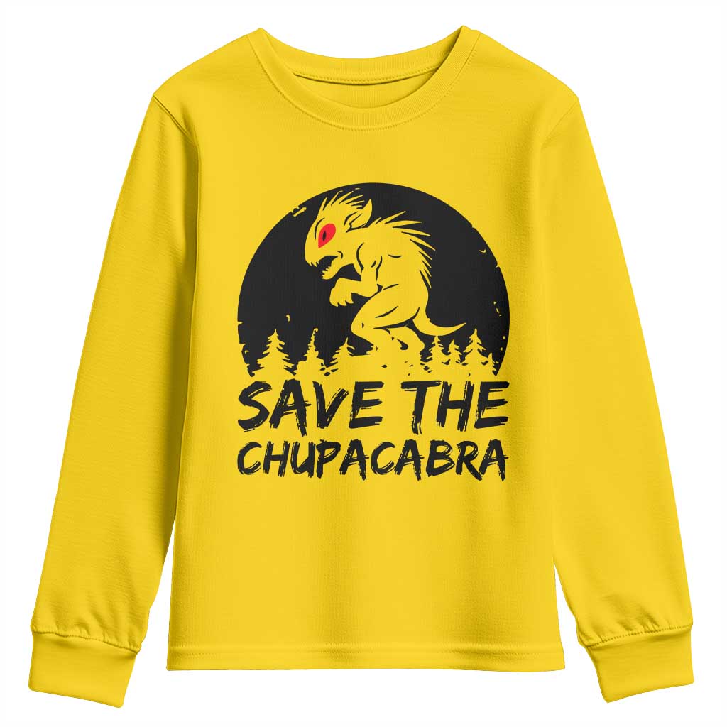 Chupacabra Youth Sweatshirt Funny Cryptid Save The Goat Sucker Gift TS12 Daisy Print Your Wear