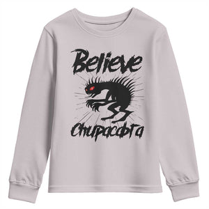 Urban Legends And Mystery Gift Youth Sweatshirt Believe Chupacabra TS12 Ice Gray Print Your Wear