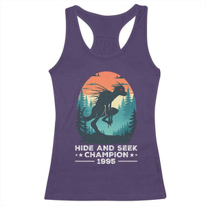 Chupacabra Racerback Tank Top Gothic Humor Hide And Seek Champion Gift TS12 Purple Print Your Wear