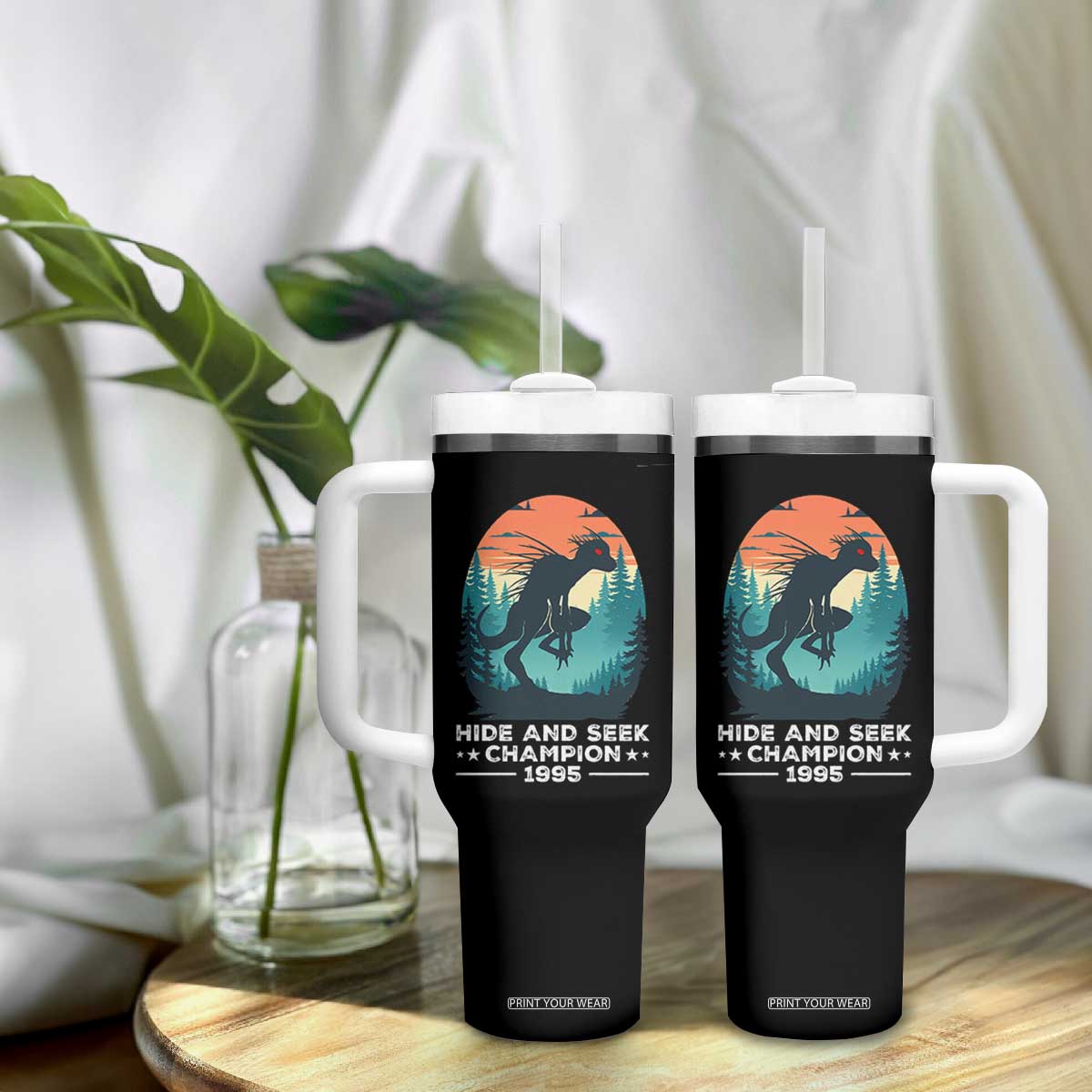 Chupacabra Tumbler With Handle Gothic Humor Hide And Seek Champion Gift TS12 Print Your Wear