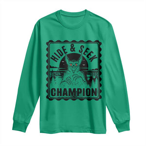 Chupacabra Hide And Seek Champion Since 1995 Long Sleeve Shirt Cryptid Gift TS12 Irish Green Print Your Wear
