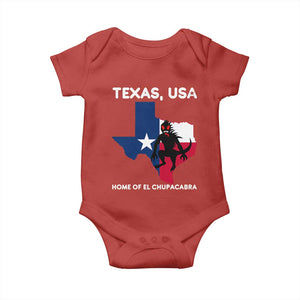 Chupacabra Texas Baby Onesie Home Of El Chupacabra Gothic Horror Gift TS12 Red Print Your Wear