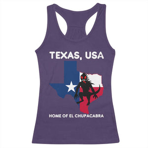 Chupacabra Texas Racerback Tank Top Home Of El Chupacabra Gothic Horror Gift TS12 Purple Print Your Wear