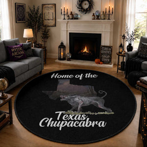 Chupacabra Round Rug Home Of The Texas Gothic Folklore Gift