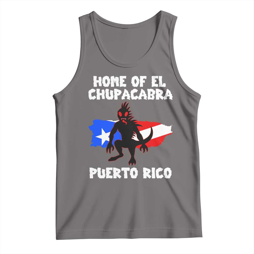 Chupacabra Tank Top Home Of Puerto Rico Legend Gothic Horror Gift TS12 Deep Heather Print Your Wear