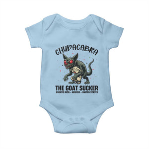 Chupacabra Baby Onesie The Goat Sucker Vintage Horror Cryptid Gift TS12 Light Blue Print Your Wear