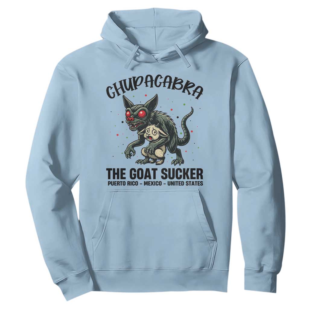 Chupacabra Hoodie The Goat Sucker Vintage Horror Cryptid Gift TS12 Light Blue Print Your Wear