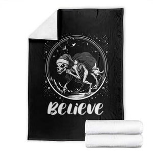 Chupacabra Throw Blanket Funny Believe Christmas Cryptid Gift TS12 Black Print Your Wear