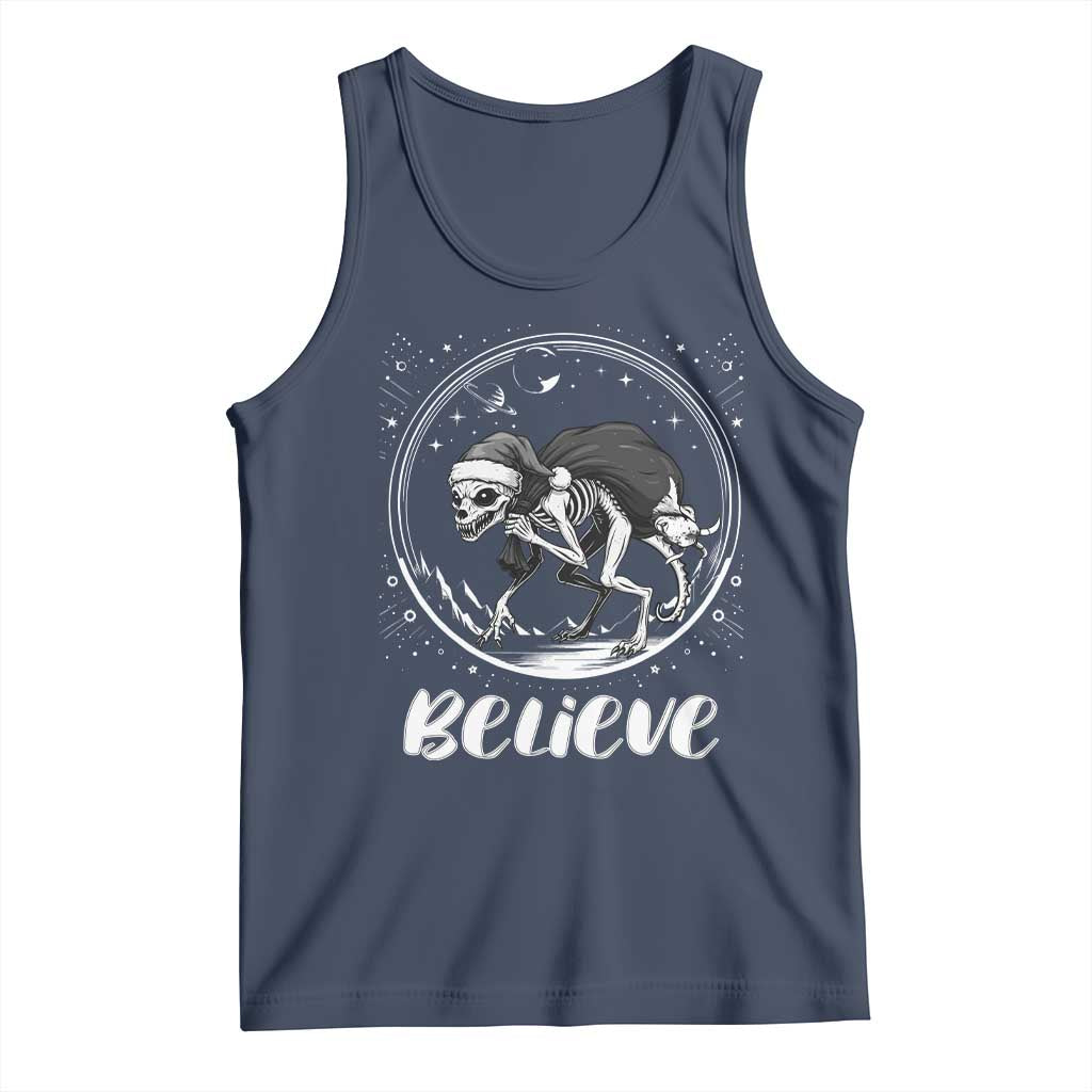 Chupacabra Tank Top Funny Believe Christmas Cryptid Gift TS12 Navy Print Your Wear