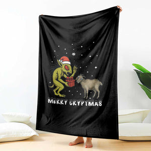 Funny Chupacabra Throw Blanket Merry Cryptmas Christmas Gift TS12 Print Your Wear