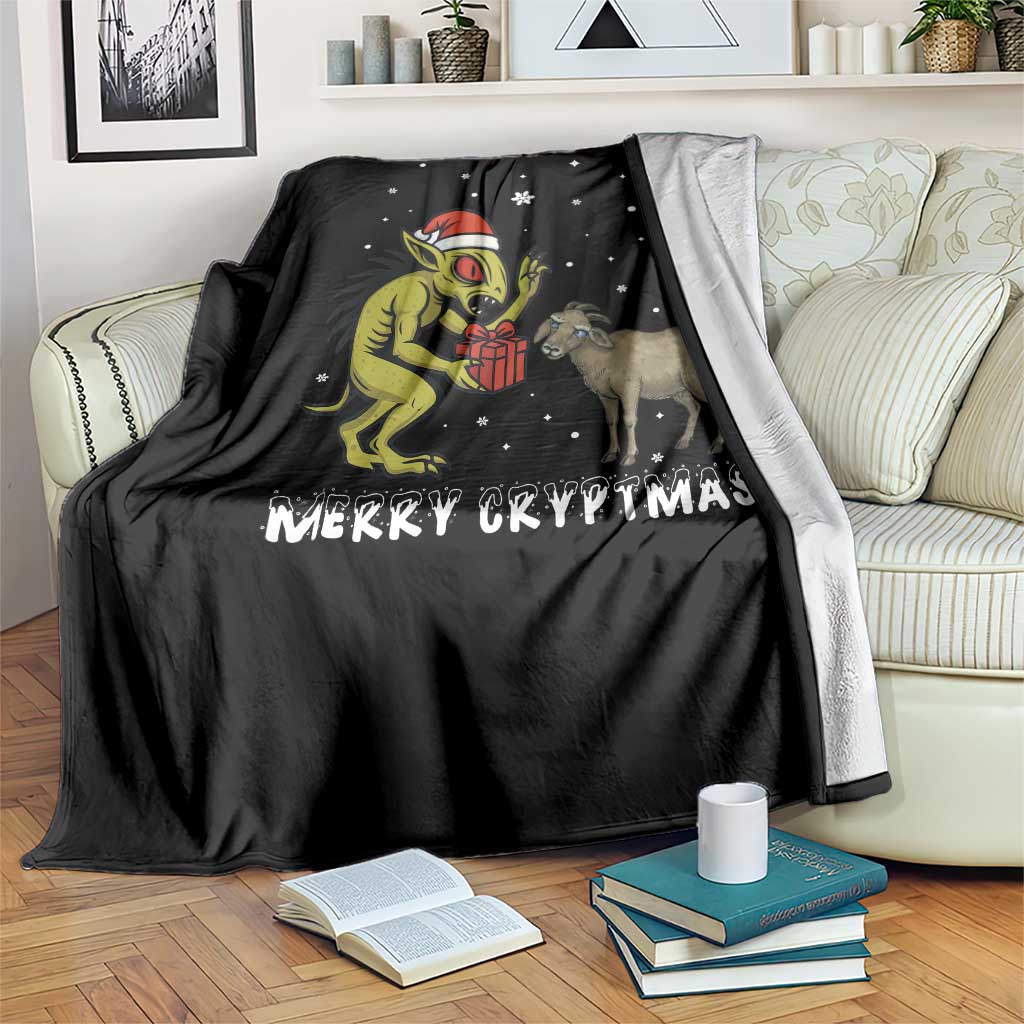 Funny Chupacabra Throw Blanket Merry Cryptmas Christmas Gift TS12 Print Your Wear