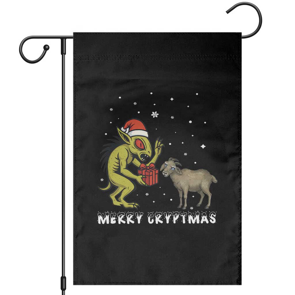 Funny Chupacabra Garden Flag Merry Cryptmas Christmas Gift TS12 Black Print Your Wear