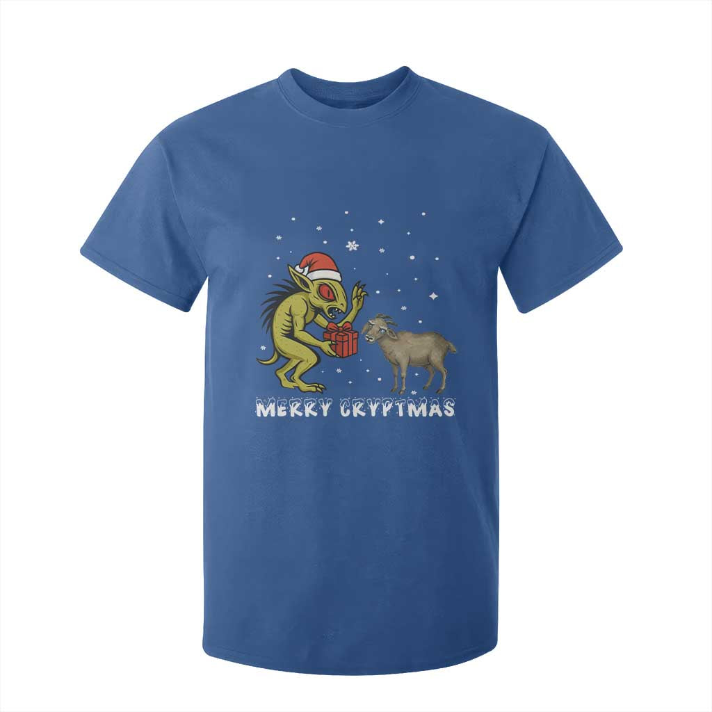 Funny Chupacabra T Shirt For Kid Merry Cryptmas Christmas Gift TS12 Royal Blue Print Your Wear
