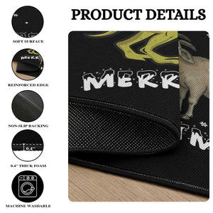 Funny Chupacabra Round Rug Merry Cryptmas Christmas Gift
