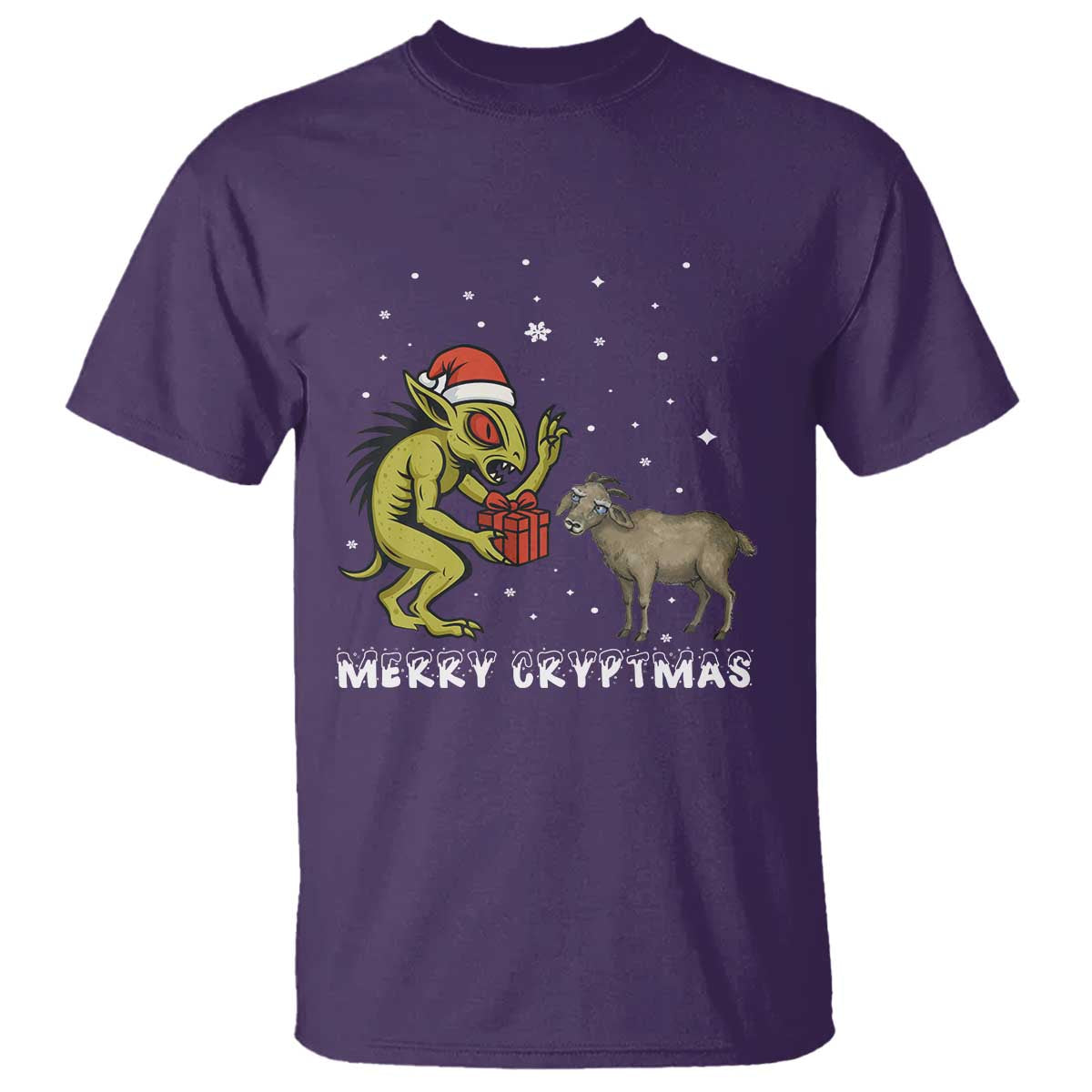 Funny Chupacabra T Shirt Merry Cryptmas Christmas Gift TS12 Purple Print Your Wear