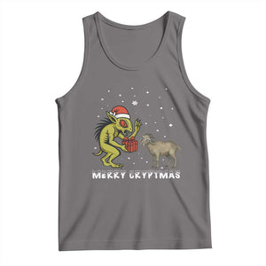Funny Chupacabra Tank Top Merry Cryptmas Christmas Gift TS12 Deep Heather Print Your Wear