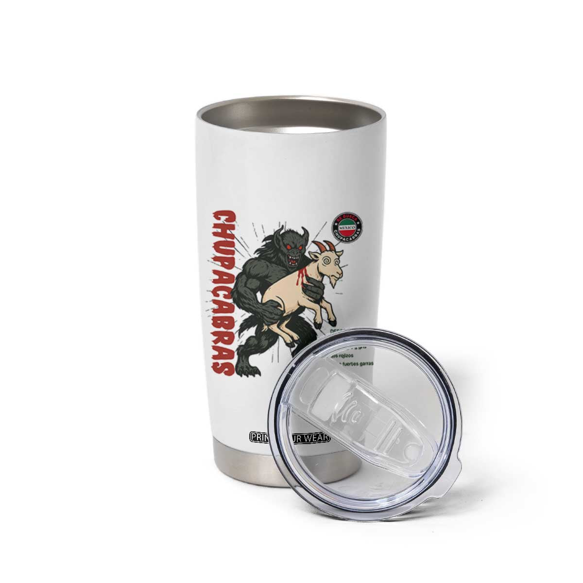 Chupacabra Tumbler Cup Vintage Horror Cryptid Gift TS12 Print Your Wear