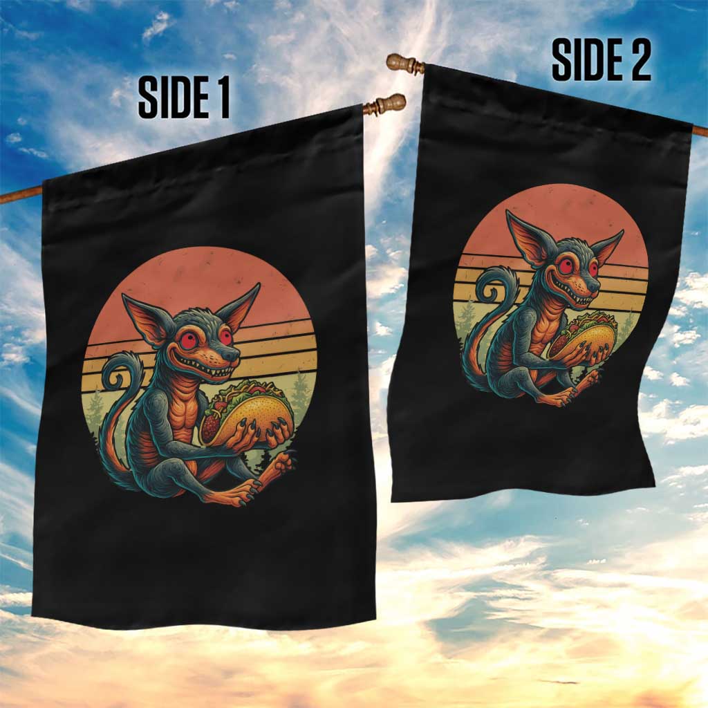 Funny Chupacabra Eat Tacos Cryptid Gift Garden Flag TS12 Print Your Wear