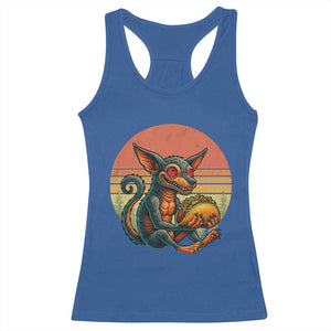 Funny Chupacabra Eat Tacos Cryptid Gift Racerback Tank Top TS12 Royal Blue Print Your Wear
