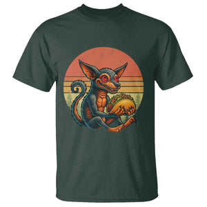 Funny Chupacabra Eat Tacos Cryptid Gift T Shirt TS12 Dark Forest Green Print Your Wear
