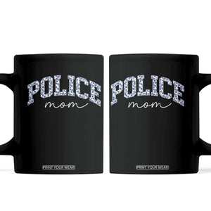 Police Mom Blue Floral Coquette Coffee Mug Law Enforcement Gift
