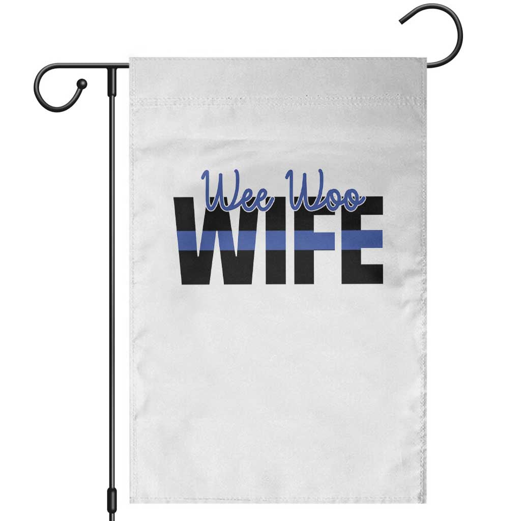 Police First Responder Spouse Garden Flag Wee Woo Wife Proud Police Partner