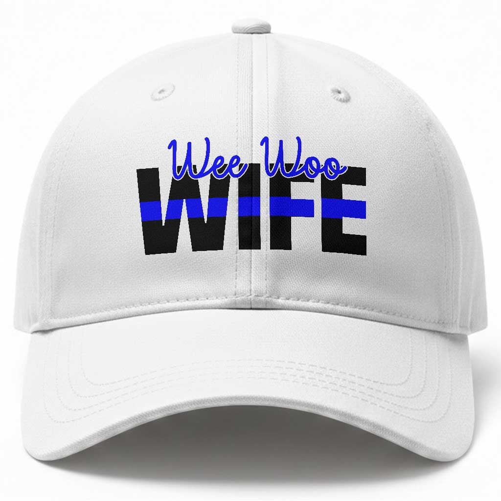 Police First Responder Spouse Baseball Cap Wee Woo Wife Proud Police Partner
