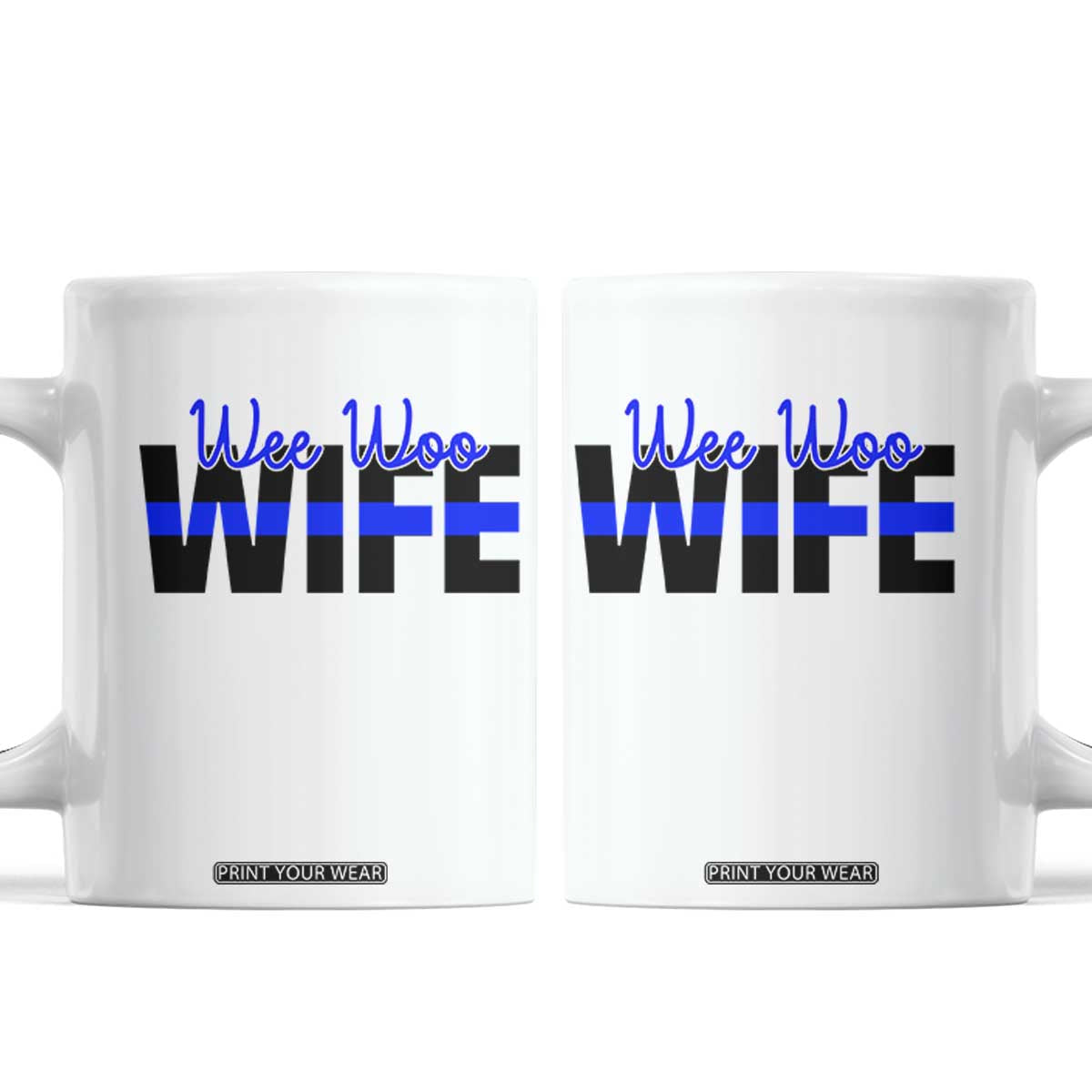 Police First Responder Spouse Coffee Mug Wee Woo Wife Proud Police Partner