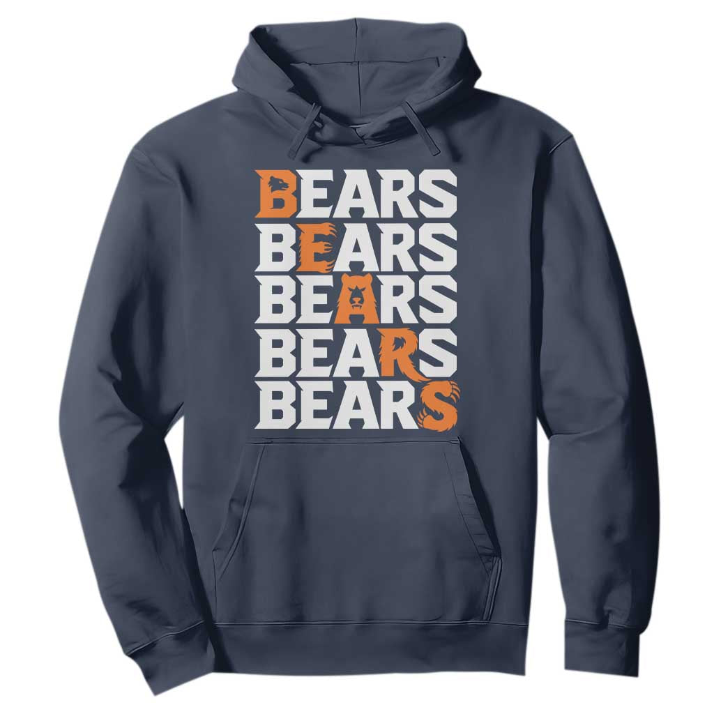 Wild Bear Claws Outdoor Hoodie Grizzly Bear Stacked Typography