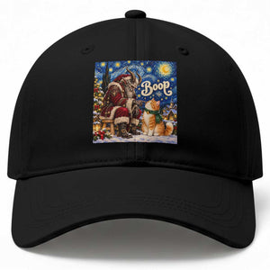 Krampus Cat Nose Boop Starry Night Baseball Cap Funny Christmas Gift
