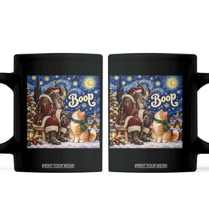 Krampus Cat Nose Boop Starry Night Coffee Mug Funny Christmas Gift