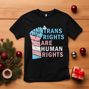 Trans Rights Are Human Rights T Shirt Christmas LGBTQ Supporter Gift TS12 Black Print Your Wear